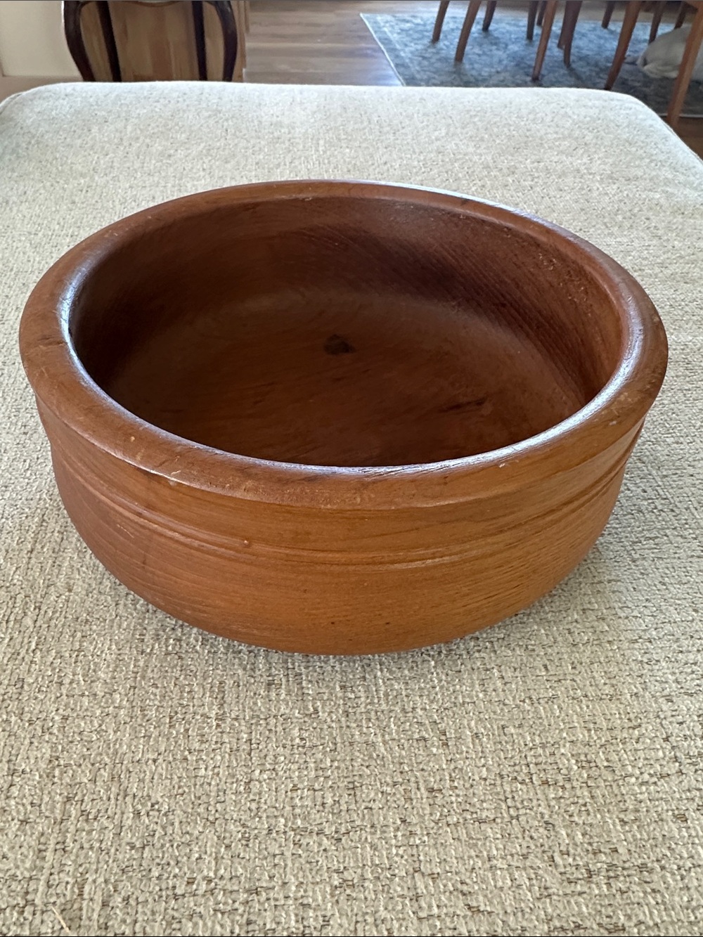 Vintage MCM Winsome Genuine Teak Wood Salad Bowl 9.5” - Thailand
